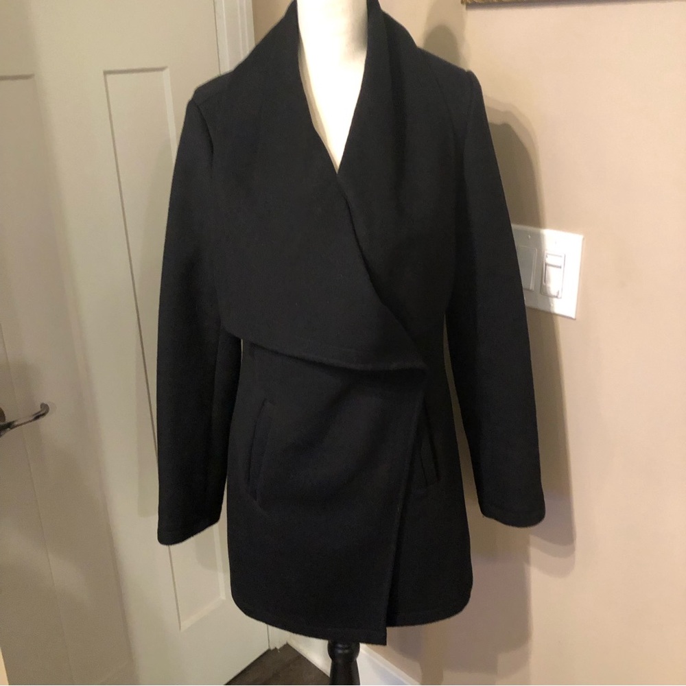Laundry by Shelli Segal Woman’s Black Wool Blend Coat Size M